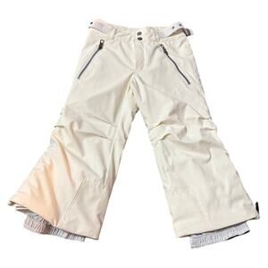 Skea Kids Luxury Insulated Ski Snow Pants, Cream White, Youth Size 4